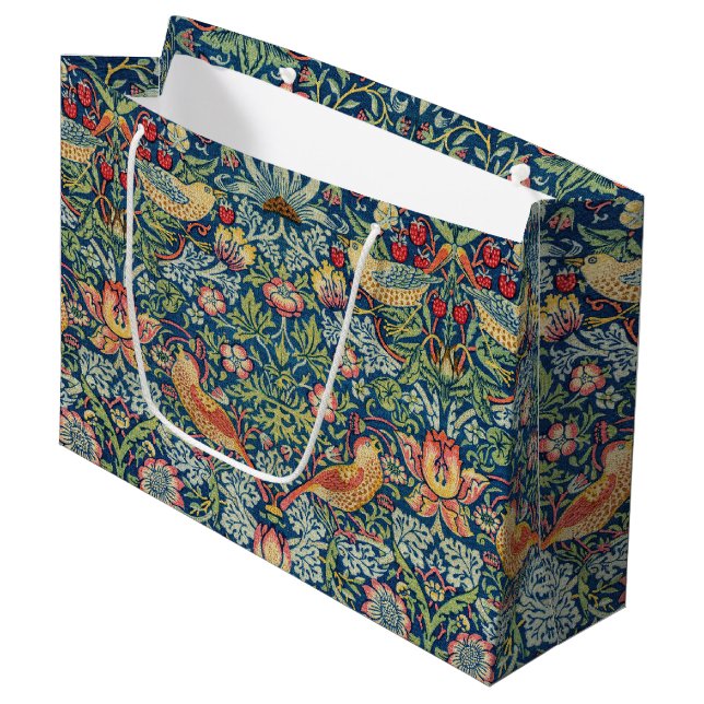 Grand Sac Cadeau William Morris - Thief aux fraises (Devant Angle)