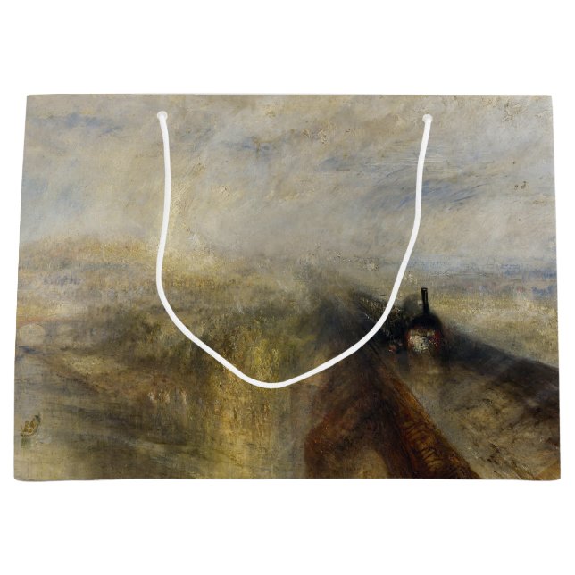 Grand Sac Cadeau William Turner - Pluie, vapeur et vitesse (Devant)