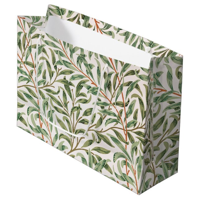 Grand Sac Cadeau Willow Motif, William Morris Grand Cadeau (Devant Angle)