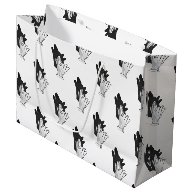 Grand Sac Cadeau Wolf Silhouette (Devant Angle)