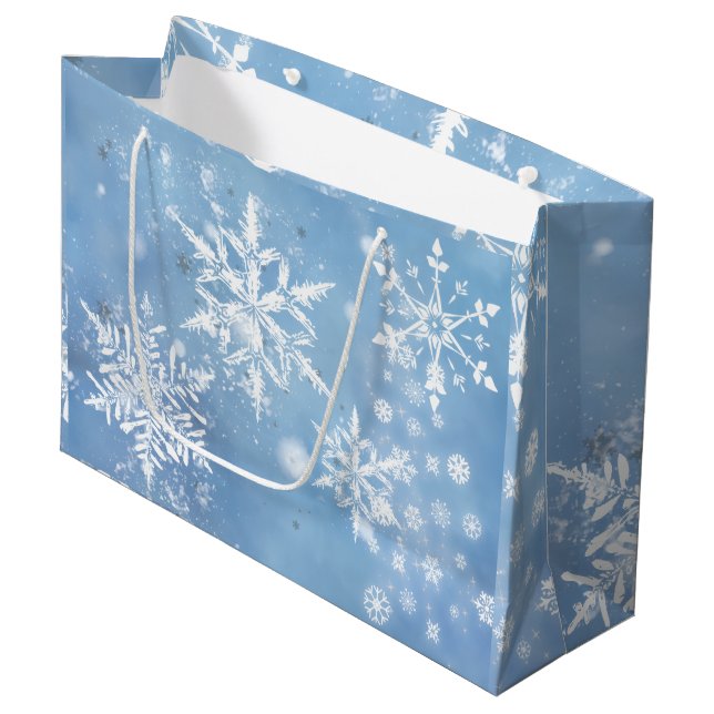 Grand Sac Cadeau Wonderful Christmas Snow (Devant Angle)