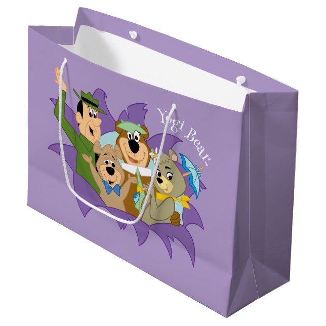 Grand Sac Cadeau Yogi Ours et amis Surprise (Devant Angle)