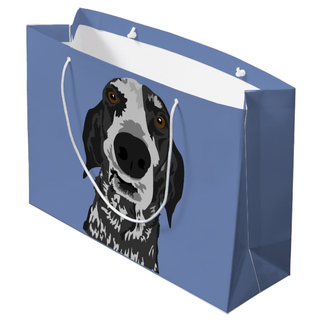 Grand sac drôle de cadeau de Coonhound de visage (Dos Angle)