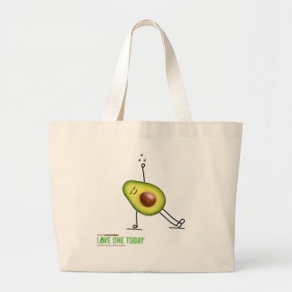 Grand Sac fourre-tout, 100% coton, avec avocado yo
