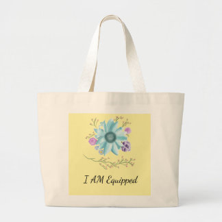 Grand Sac fourre-tout avec jaune ensoleillé Je sui