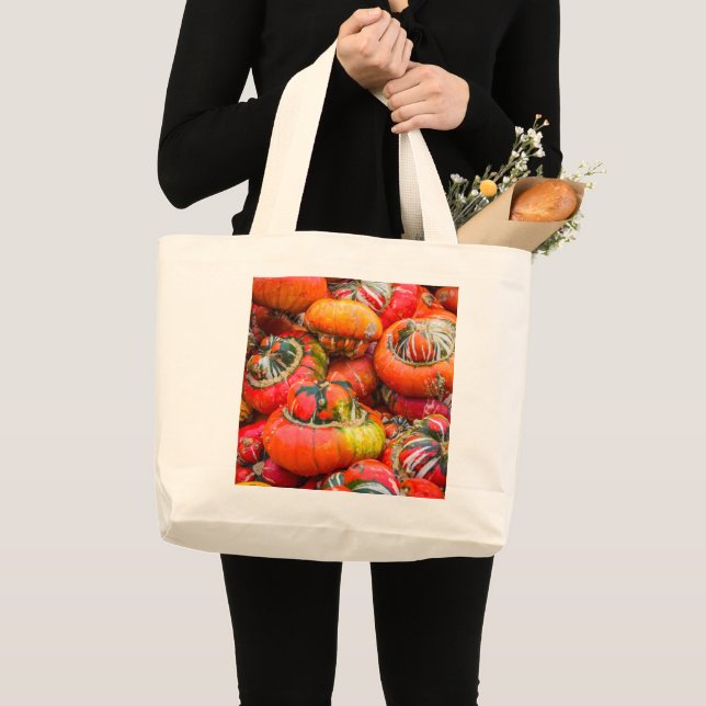 Grand sac fourre-tout citrouille coloré (Devant (produit))