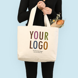 Grand Sac fourre-tout en coton personnalisé avec l