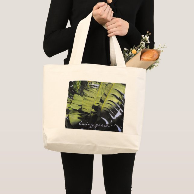 Grand Sac Fourre-Tout Feuilles Tropicales (Devant (produit))