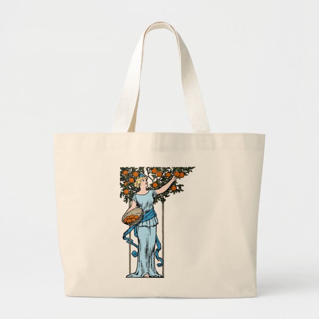Grand Sac fourre-tout orange (Devant)
