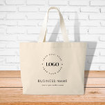 Grand Sac fourre-tout personnalisé avec le texte d<br><div class="desc">Faites la promotion de votre entreprise avec ce grand sac fourre-tout,  avec logo et texte personnalisés. Ajoutez facilement vos détails en cliquant sur l'option "personnaliser".</div>