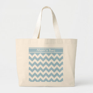 Grand Sac fourre-tout personnalisé, Chevrons bleu