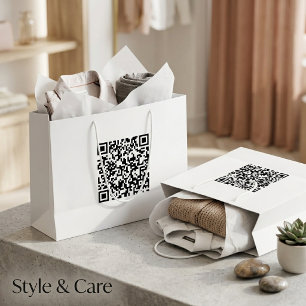Grand sac personnalisé avec code QR pour la promot