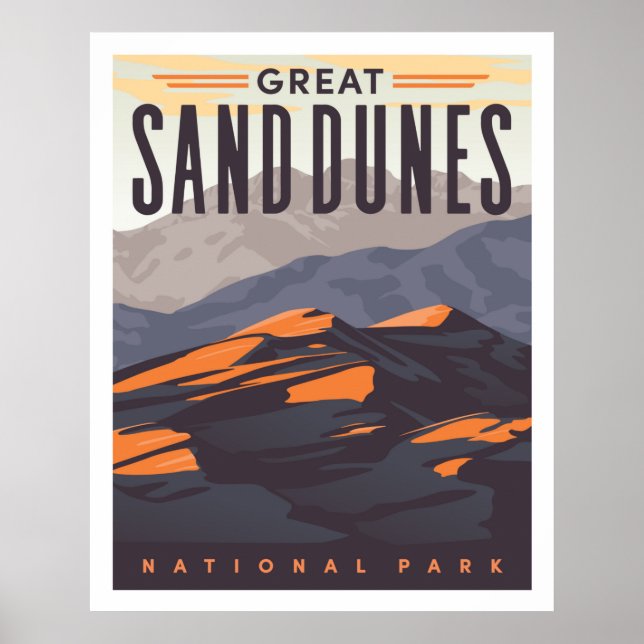 Grand Sand Dunes National Park Travel Poster Impri (Devant)