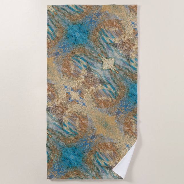 Grand Serviette de plage - États sans temps (Devant)