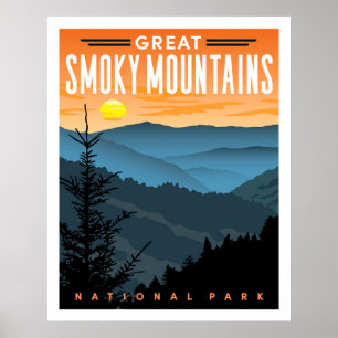 Grand Smoky Mountains National Park Affiche de voy