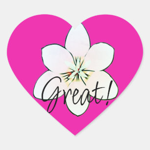 Grand Stickers Fleur Rose