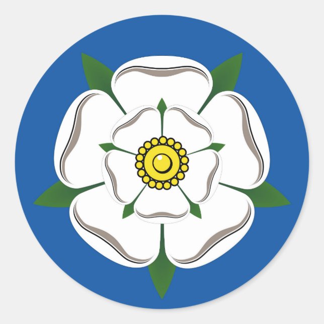 Grand Stickers Yorkshire Rose blanche (Devant)