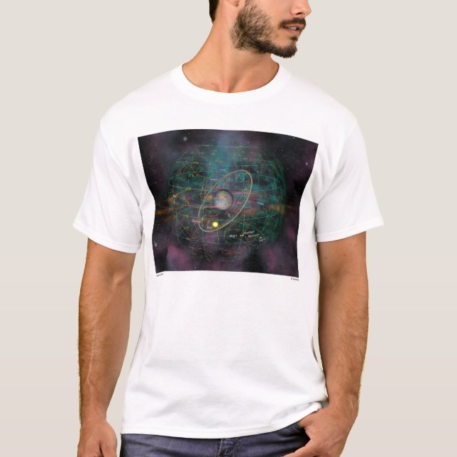 Grand T-shirt adulte de "constellations" (Devant)
