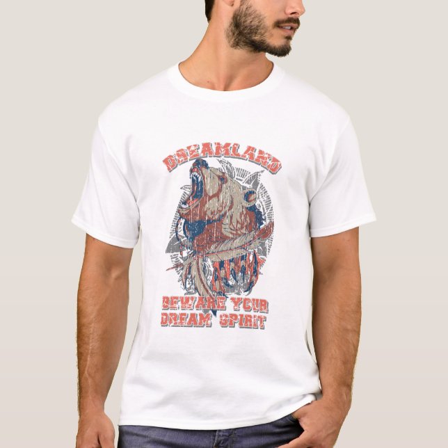 Grand T-shirt de conception de loup (Devant)
