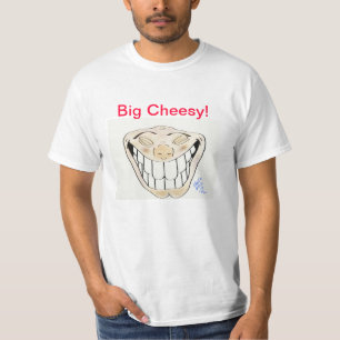 Grand T-shirt de fromage de sourire