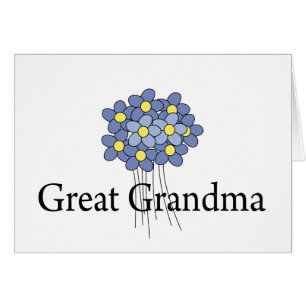 Grand T-shirt de grand-maman de fleur assez bleue