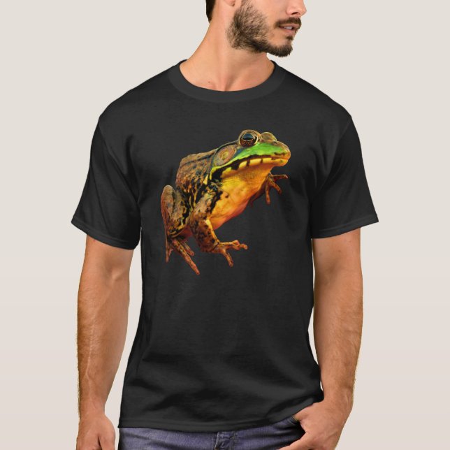 Grand T-shirt d'obscurité de grenouille mugissante (Devant)