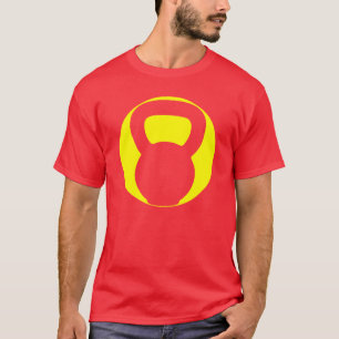 Grand T-shirt d'ovale de logo de Kettlebell