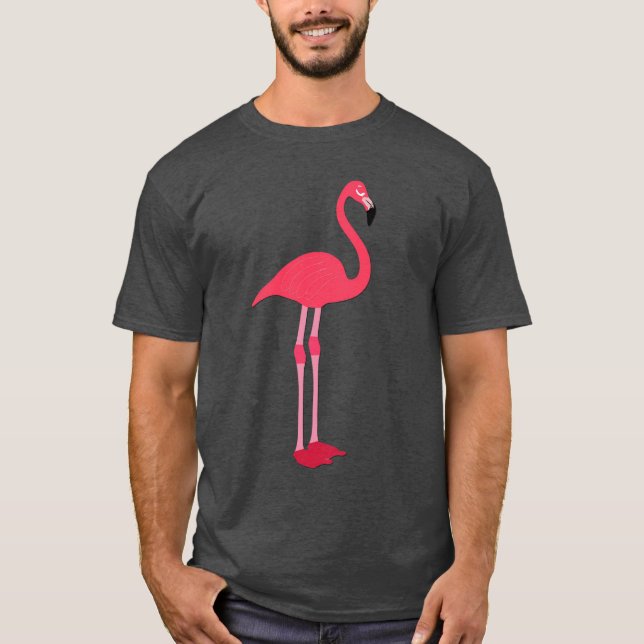 Grand T-shirt Flamant rose rose (Devant)