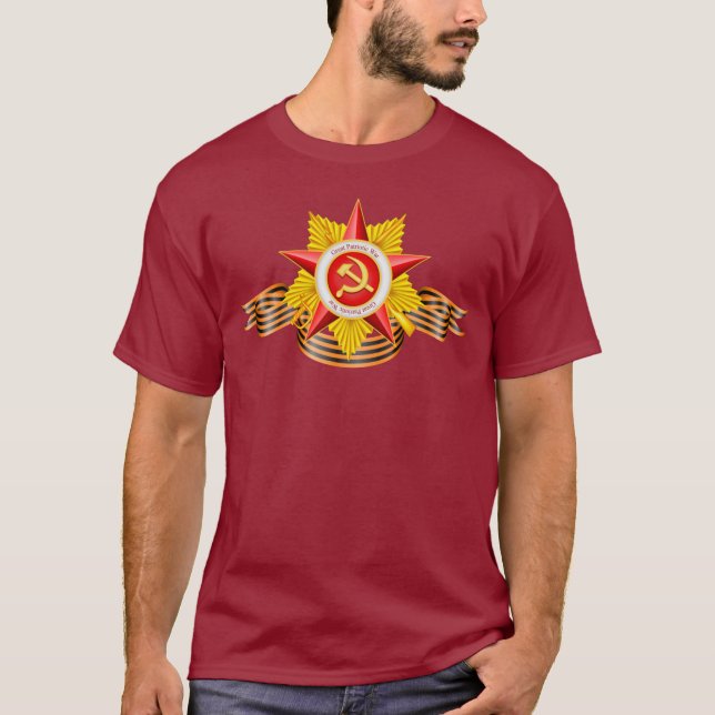 Grand T-shirt homme de guerre patriotique (Devant)
