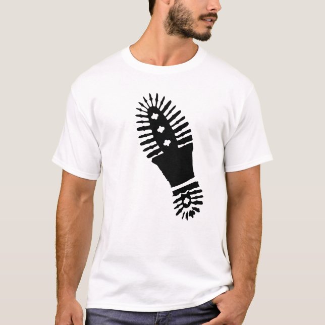 Grand) T-shirt noir de Bootprint ( (Devant)