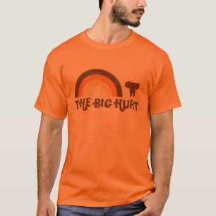 Grand T-shirt orange d'arc-en-ciel de mal
