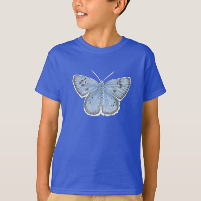 Grand T-shirt Papillon Bleu (Devant)