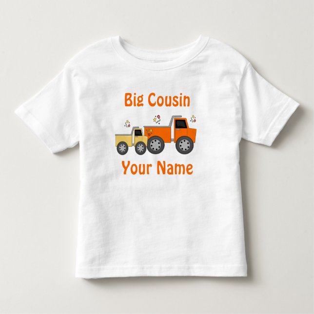 Grand T-shirt personnalisé de cousin par camion (Devant)