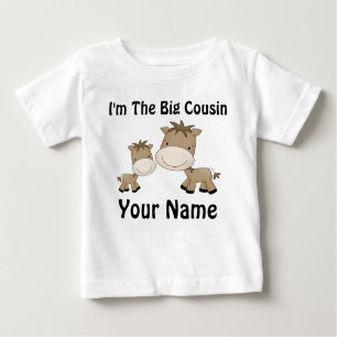 Grand T-shirt personnalisé de cousin par cheval