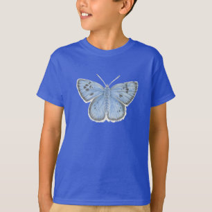 Grand T-shirts bleu de papillon
