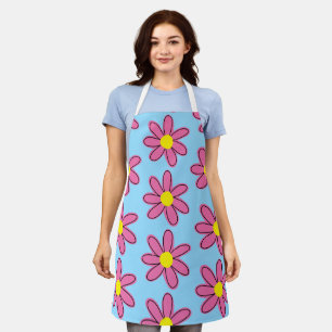 Grand tablier de fleurs roses