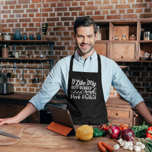 Grand tablier noir de porc pulvérisé