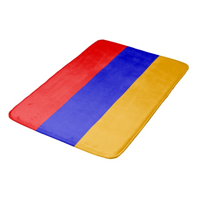 Grand tapis de bain avec drapeau d'Arménie (Angle)