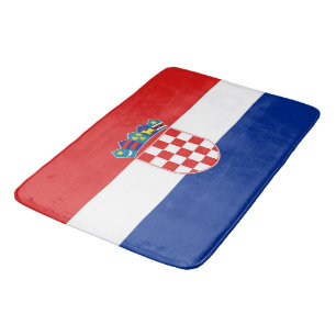 Grand tapis de bain avec drapeau de Croatie