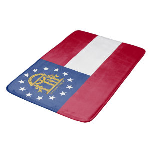 Grand tapis de bain avec drapeau de Géorgie, USA