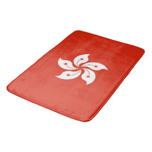 Grand tapis de bain avec drapeau de Hong Kong