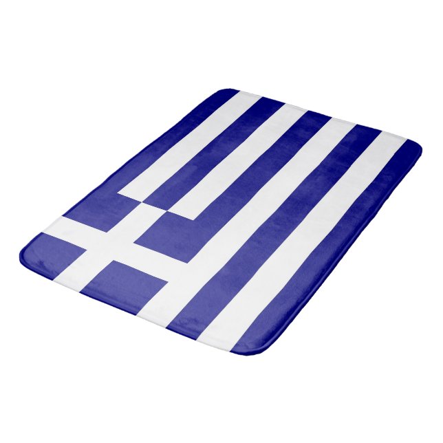 Grand tapis de bain avec drapeau de la Grèce (Angle)