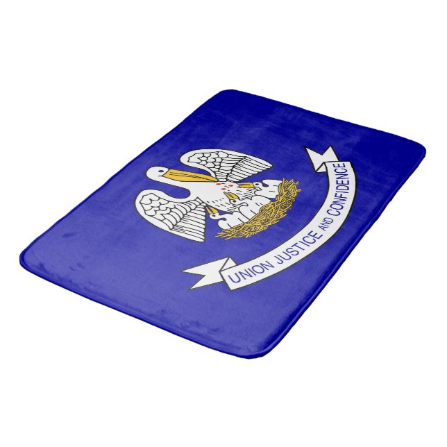 Grand tapis de bain avec drapeau de la Louisiane,  (Angle)