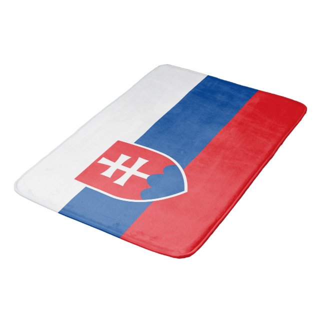 Grand tapis de bain avec drapeau de la Slovaquie (Angle)