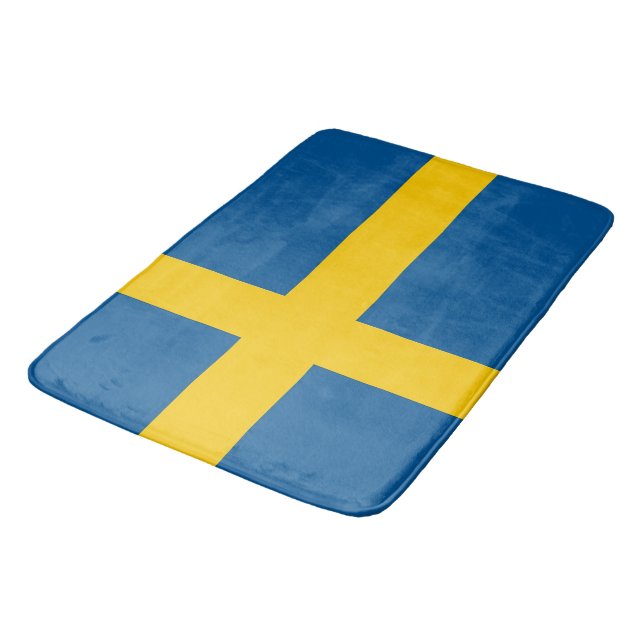 Grand tapis de bain avec drapeau de la Suède (Angle)