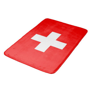 Grand tapis de bain avec drapeau de la Suisse