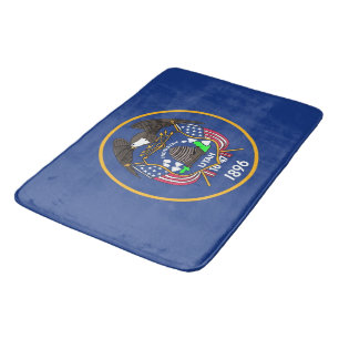 Grand tapis de bain avec drapeau de l'Utah, USA