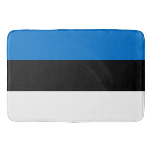 Grand tapis de bain avec drapeau d'Estonie