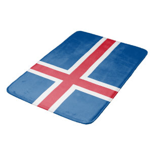 Grand tapis de bain avec drapeau d'Islande