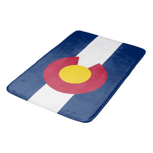 Grand tapis de bain avec drapeau du Colorado, USA